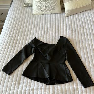 BCBG Maxazria Black Off The Shoulder Top Size 6